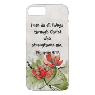 Beautiful Floral Scripture Verse iPhone 8/7 Case