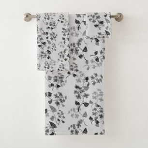 Beautiful floral seamless pattern forget-me-not bl bath towel set