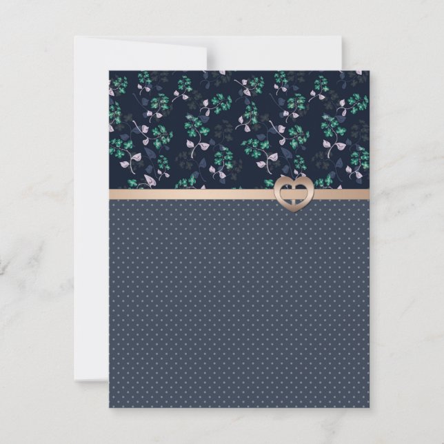Beautiful floral seamless pattern forget-me-not bl invitation (Front)