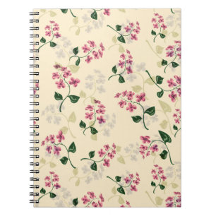 Beautiful floral seamless pattern forget-me-not pi notebook