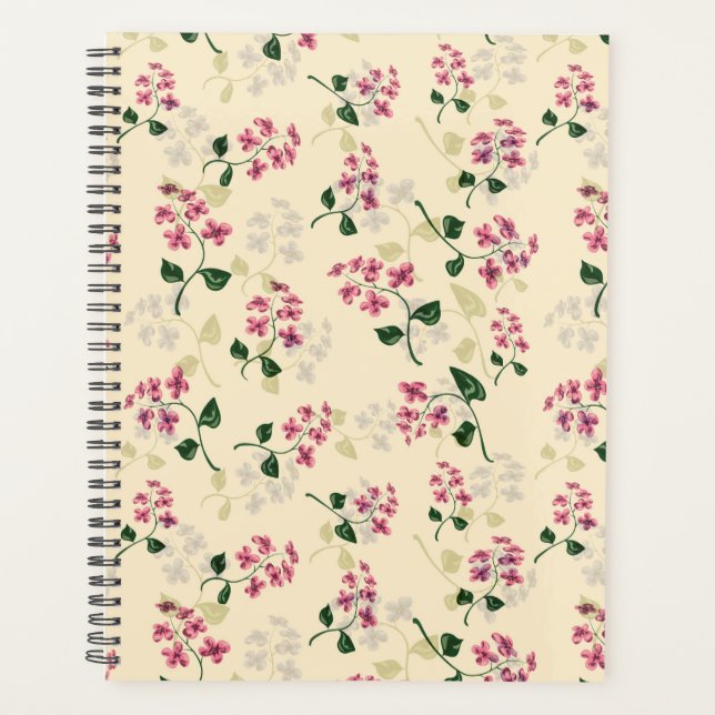 Beautiful floral seamless pattern forget-me-not pi planner (Front)