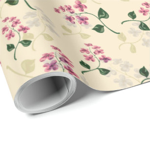 Beautiful floral seamless pattern forget-me-not pi wrapping paper