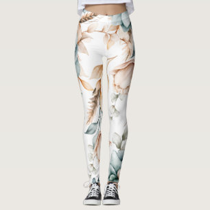 Beautiful floral seamless pattern with vintage  leggings