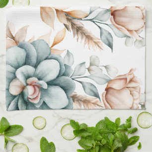 Beautiful floral seamless pattern with vintage  tea towel