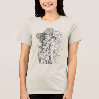 Beautiful floral t-shirt design  Tri-Blend shirt