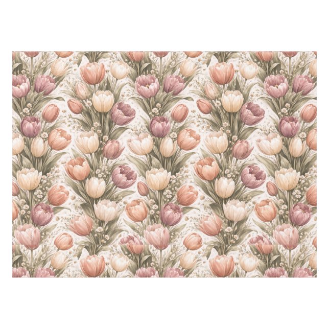 Beautiful Floral Tablecloth (Front (Horizontal))