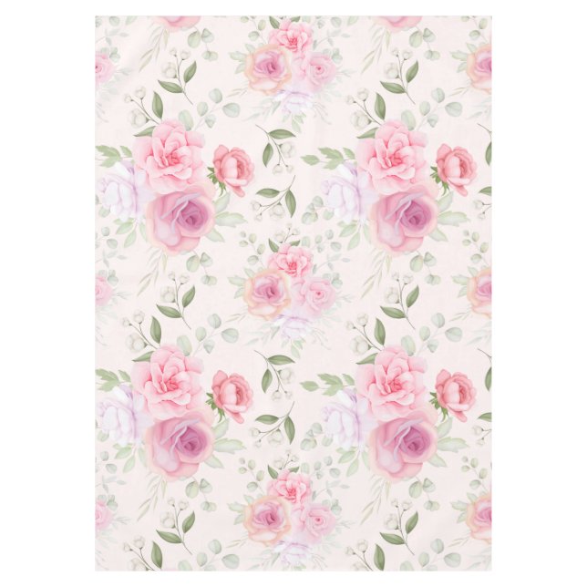 Beautiful Floral Tablecloth (Front)