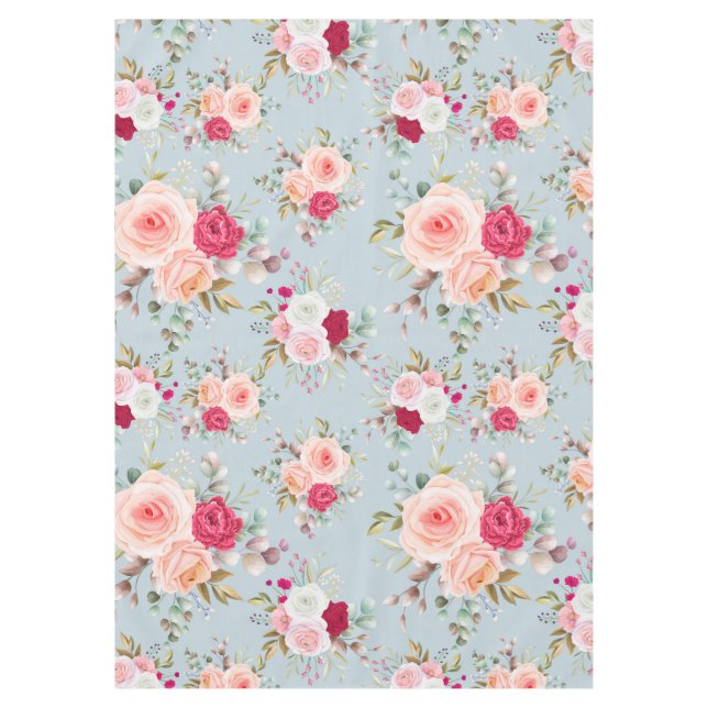 Beautiful Floral Tablecloth (Front)