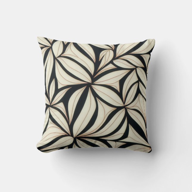Beautiful Floral Throw Pillow (Front)