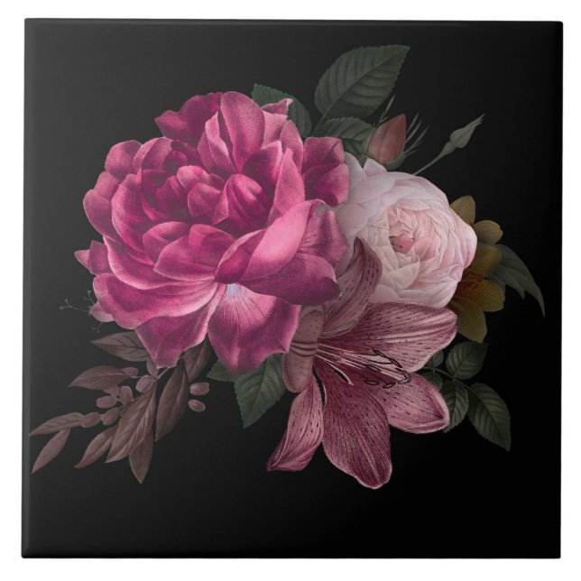 Beautiful Floral  Tile (Front)