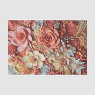 Beautiful Floral Victorian Elegant Pretty Flowers Tissue Paper