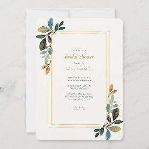 Beautiful Floral Watercolor Bridal Shower  Invitation