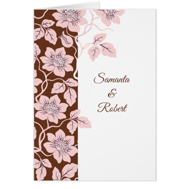 Beautiful floral wedding invitation (Front)