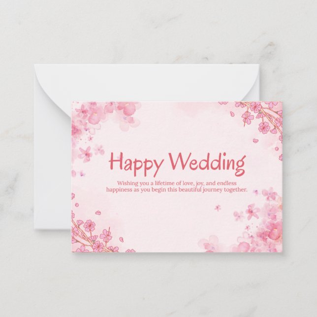 Beautiful Floral Wedding Invitation Template (Front)