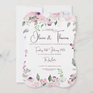 Beautiful Floral Wedding Invitations