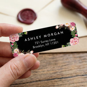 Beautiful Floral Wrap Classy Black White