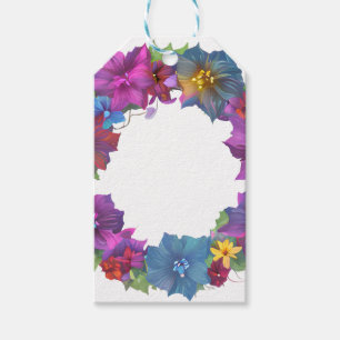 Beautiful Floral Wreath Gift Tags