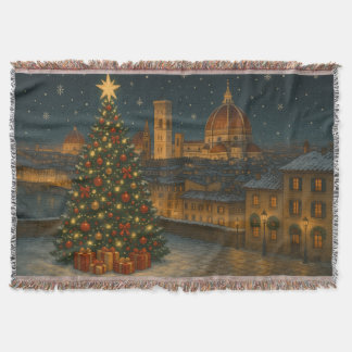 Beautiful Florence Christmas Throw Blanket
