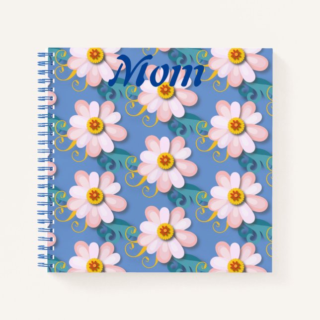 Beautiful flower and Humming bird Mother's Day  Notebook (Front)