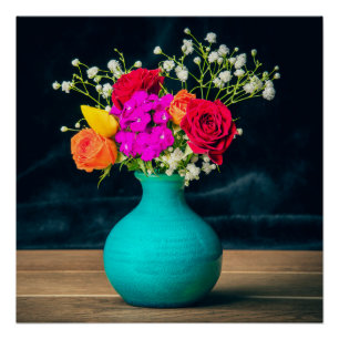 Beautiful Flower Arrangement Still Life Poster