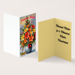 Beautiful flower christmas card