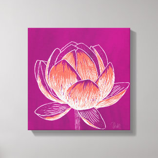 Beautiful Flower Design Lotus No. 2 Canvas Print