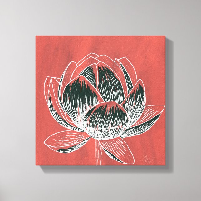 Beautiful flower design Lotus No. 4 Canvas Print (Front)