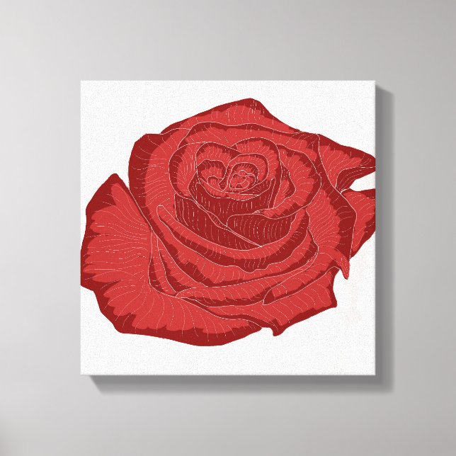 Beautiful Flower Design Rose No. 1 Canvas Print (Front)