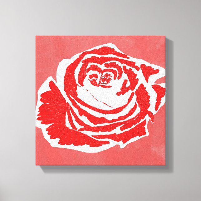 Beautiful Flower Design Rose No. 3 Canvas Print (Front)