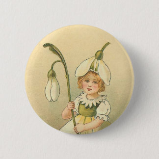 Beautiful Flower Girl Vintage Easter 6 Cm Round Badge