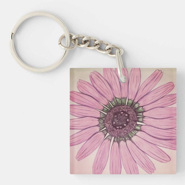 Beautiful Flower Key Ring (Front)