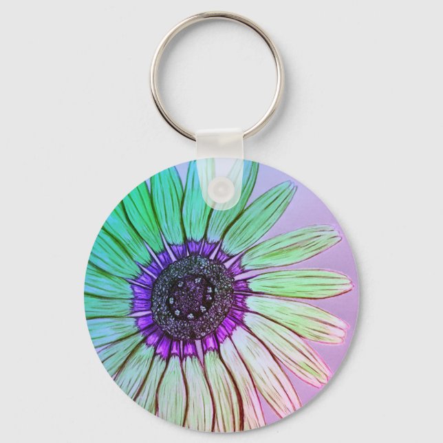 Beautiful Flower Key Ring (Front)