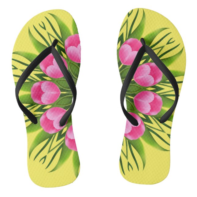 Beautiful Flower Mandala Design-79358 Jandals (Footbed)