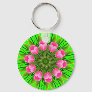 Beautiful Flower Mandala Design-79358 Key Ring