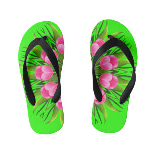 Beautiful Flower Mandala Design-79358 Kid's Jandals