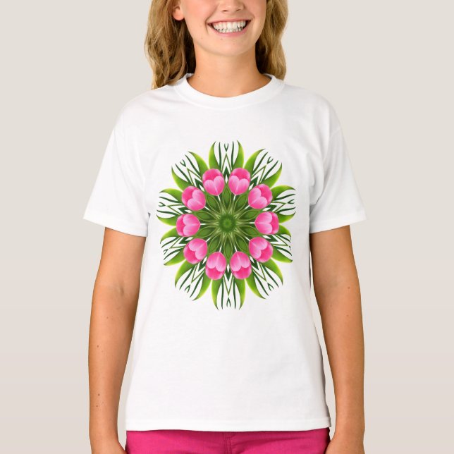 Beautiful Flower Mandala Design-79358 T-Shirt (Front)