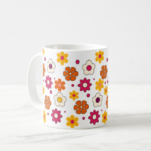 Beautiful flower pattern mug