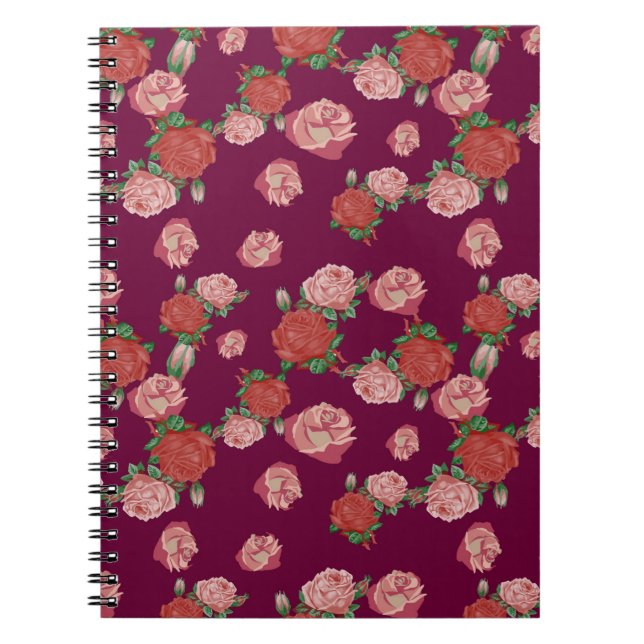 beautiful flower pattern notebook (Front)