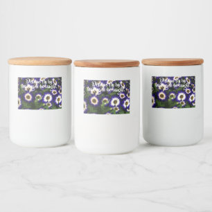 Beautiful flower quote food label