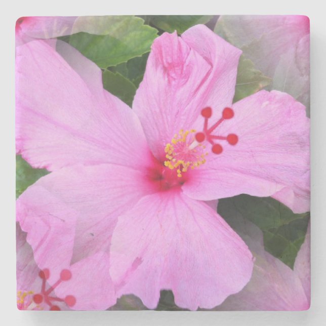 Beautiful Flower Stone Coaster (Front)