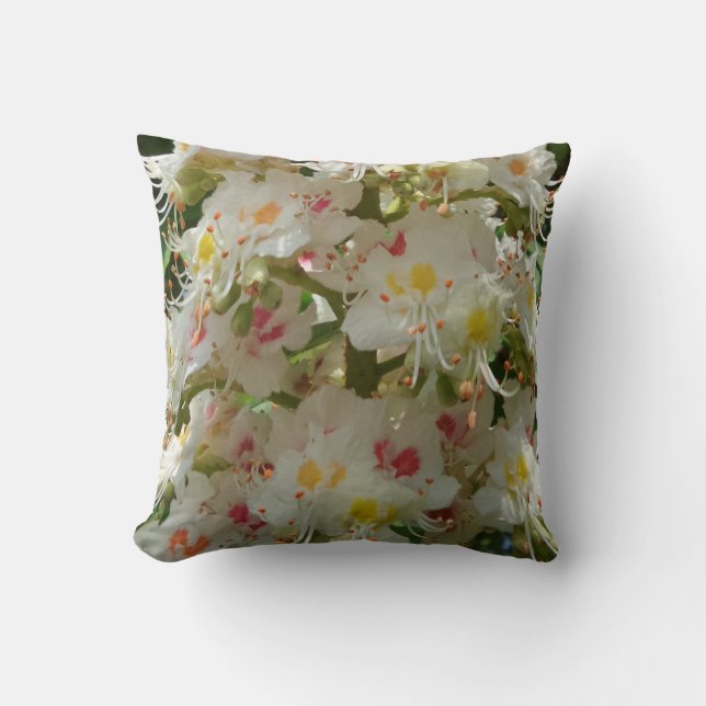 Beautiful Flower Throw Pillow (Front)