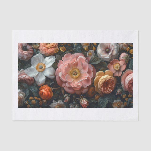 Beautiful Flowers24 Tissue Paper (Front)