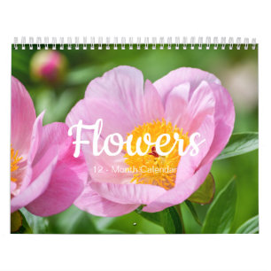 Beautiful FLOWERS 12-Month Calendar