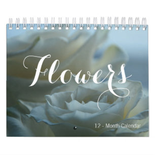 Beautiful FLOWERS 12-Month Small Calendar