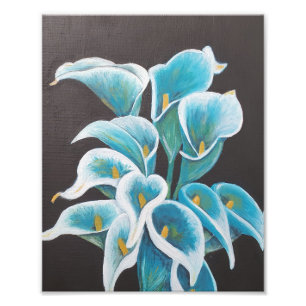 Beautiful Flowers Acrylic Painting Print