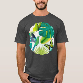 Beautiful flowers and butterflies in summer 1 T-Shirt