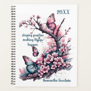 Beautiful Flowers and Butterflies Planner