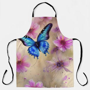 Beautiful Flowers and Butterfly  Apron