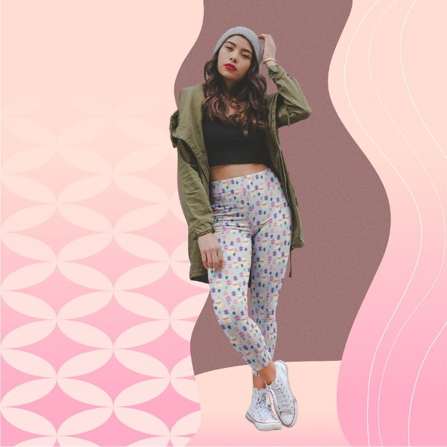 Beautiful Flowers and Envelopes Pattern Leggings (Creator Uploaded)