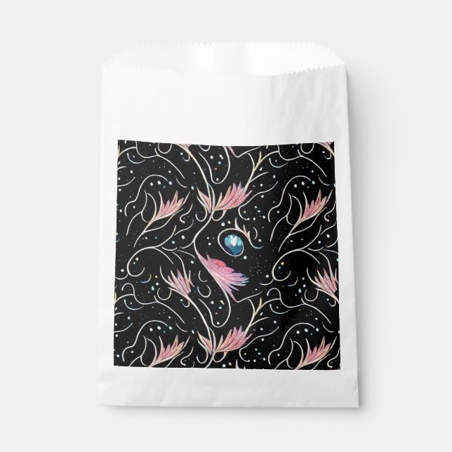 Beautiful Flowers and Swirls Pattern Favour Bags (Front)